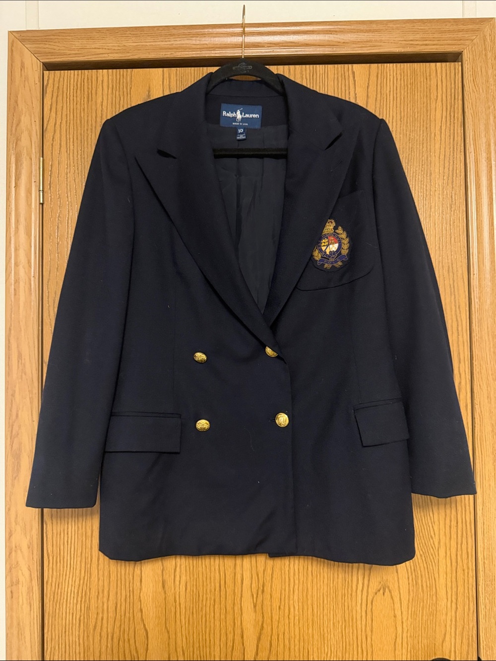 Ralph Lauren Blazer polo patch VINTAGE 100% wool size 10